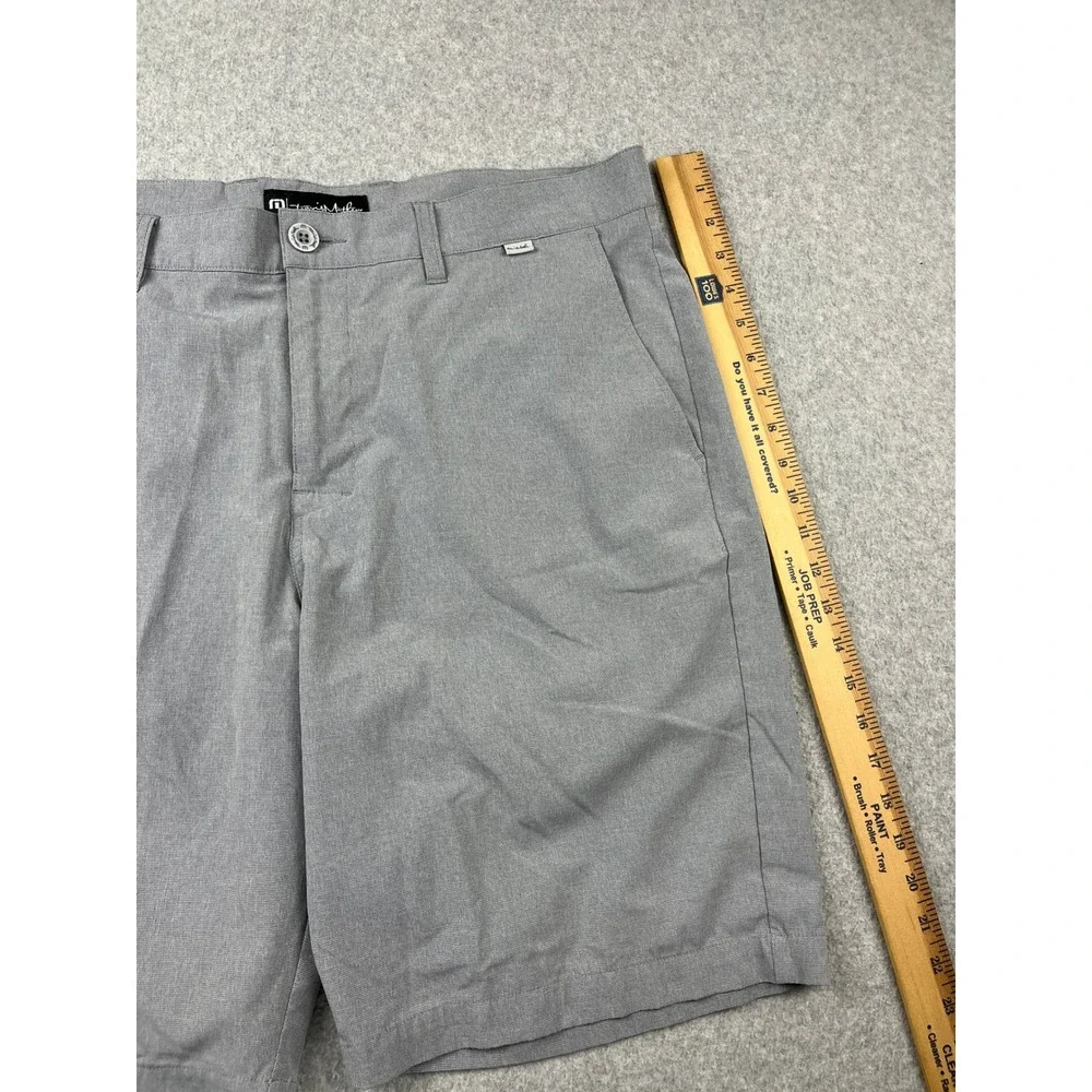 Travis Mathew Shorts Mens 36 Grey Golf Performance Stretch Micro Pattern